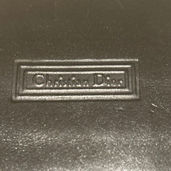 Christian Dior Men's Bifold Wallet Cardholder Black Leather Classic Everyday - Picture 2 of 10